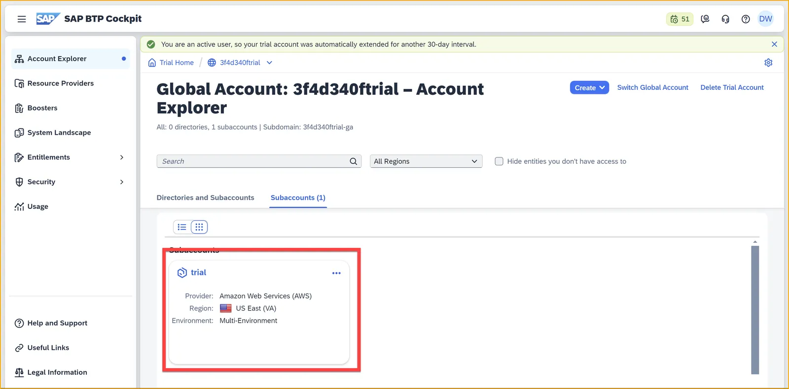 Subaccount